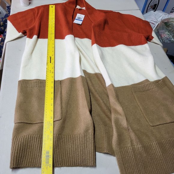 NWT MICHAEL KORS Womens Long Sleeve Open Cardigan Cape Pockets Winter Sweater XL - Picture 15 of 16